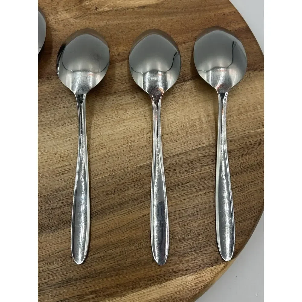 Sears Roebuck Wood Dale Flatware Lot 5 Sunflower Floral 2 Tbsp 3 Tsp Stainless